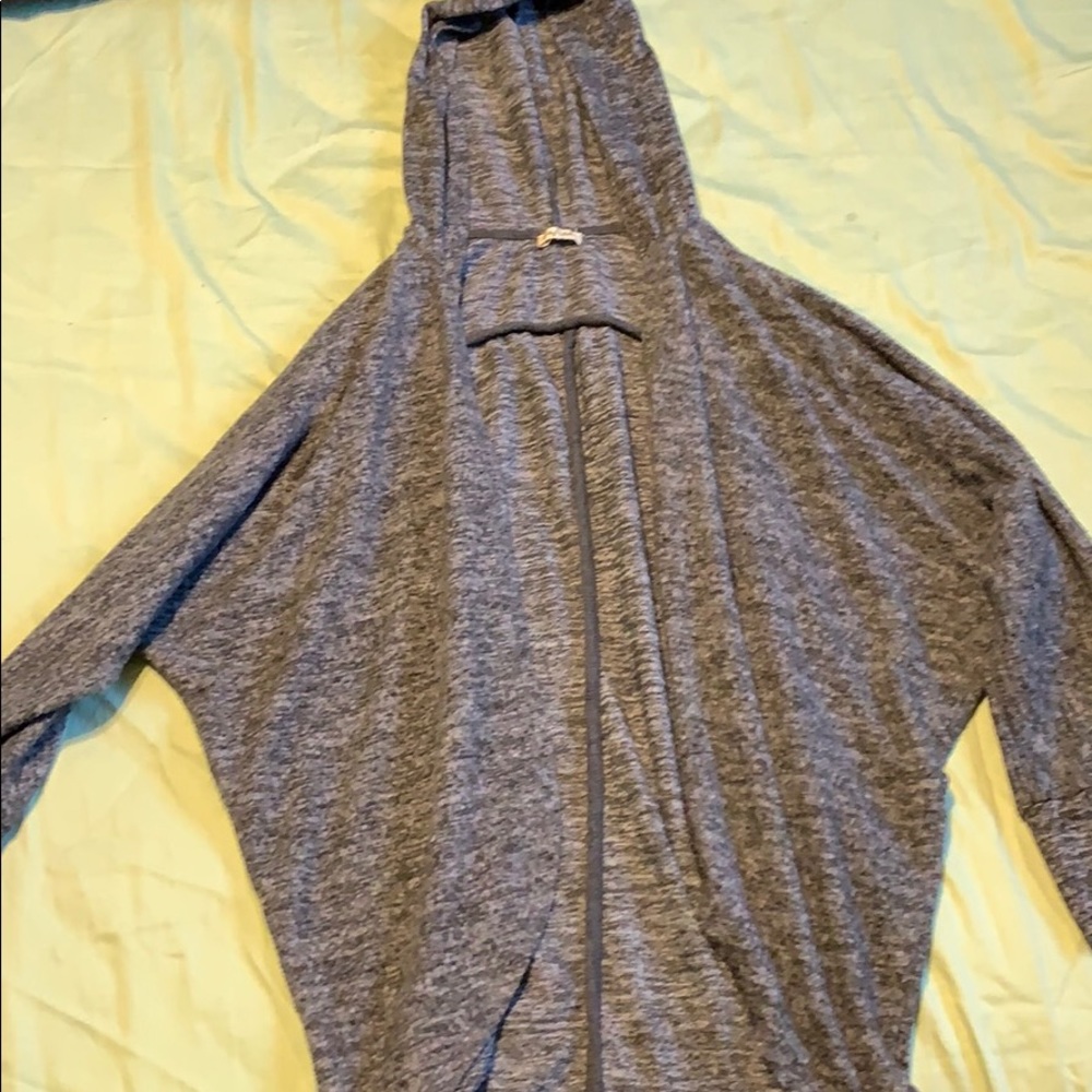 Grey Hooded Cardigan
